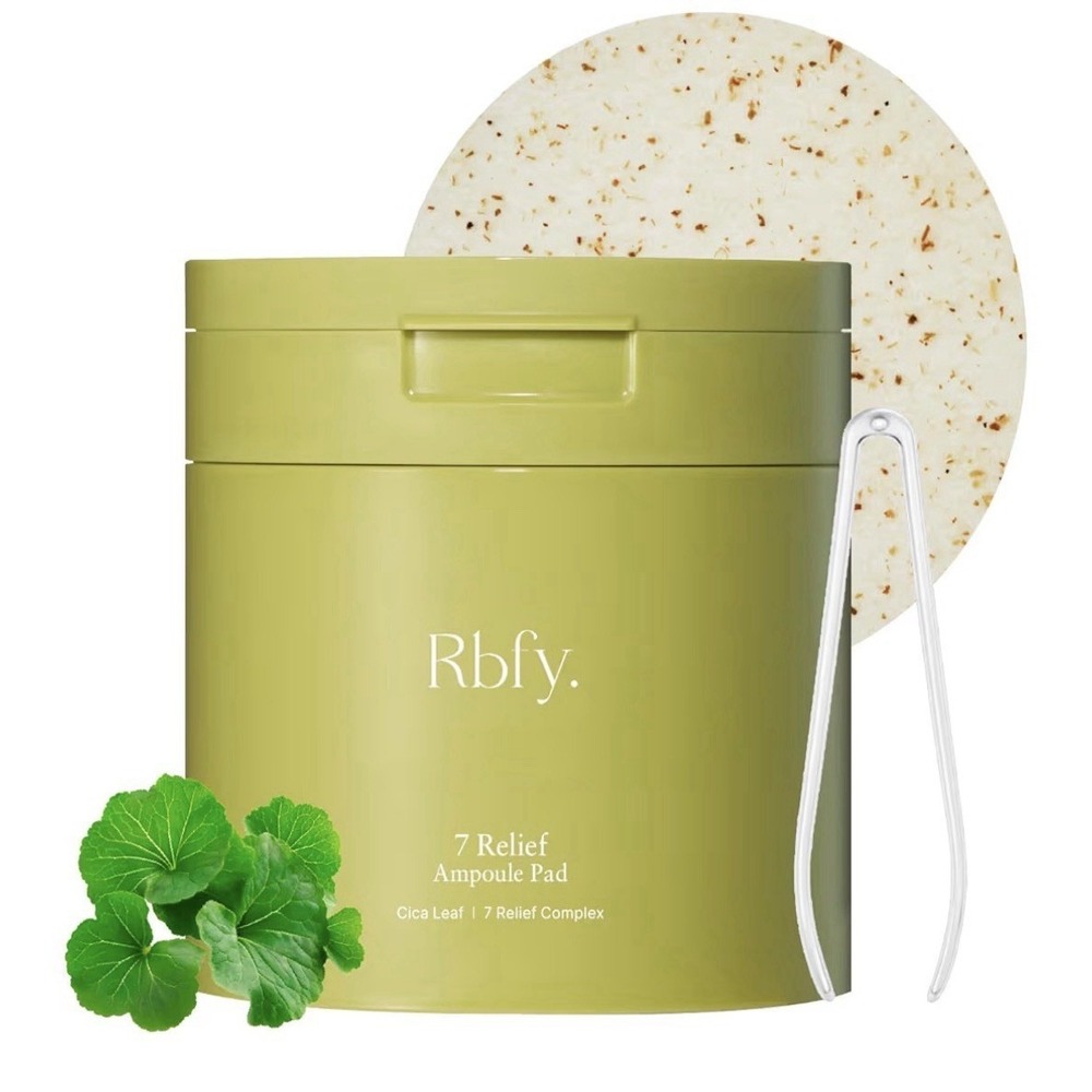 Rbfy. 7 Relief Ampoule Pad Toner Pads, Centella Deep Hydration for Redness